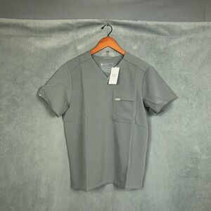Figs Scrub Top Classic Leon Cargo Mens Size Small Grey Technical Collection NWT